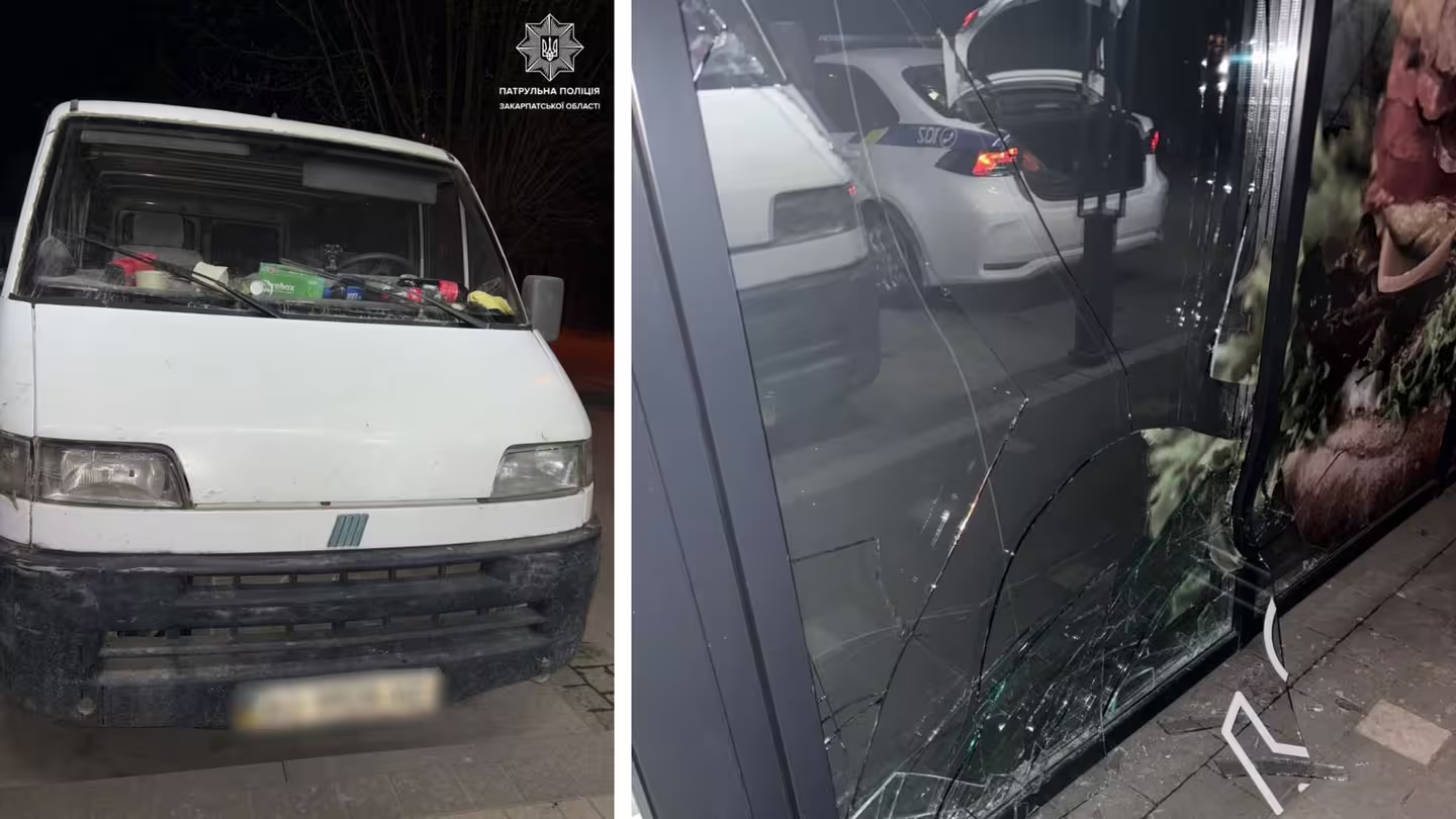 На Закарпатті п'яний водій влетів на авто в магазин: з'явилося фото